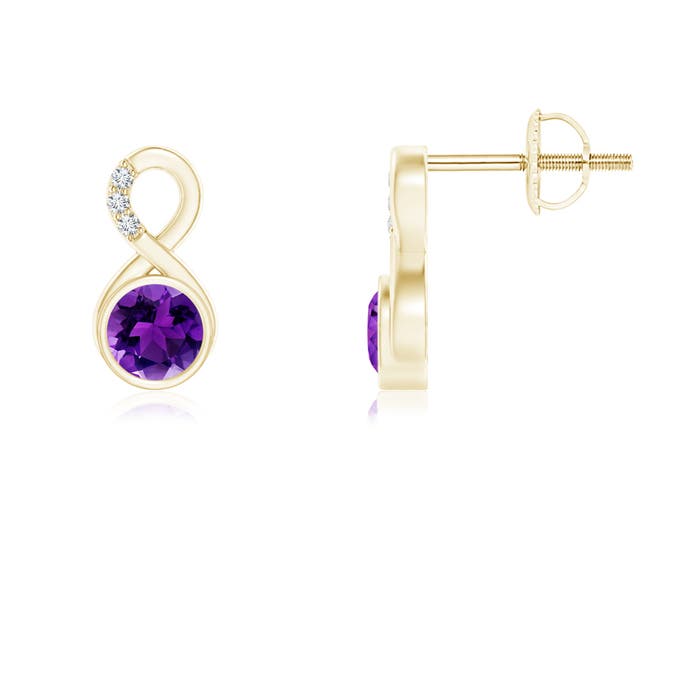 AAAA - Amethyst / 0.53 CT / 14 KT Yellow Gold