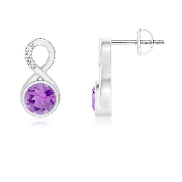 A - Amethyst / 0.95 CT / 14 KT White Gold