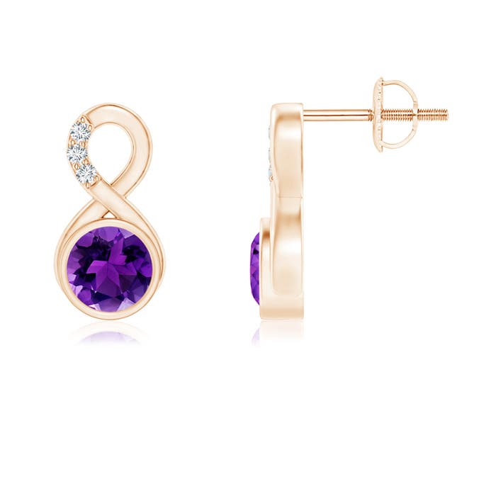 AAAA - Amethyst / 0.95 CT / 14 KT Rose Gold