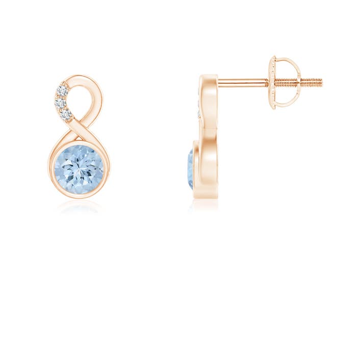 AA - Aquamarine / 0.43 CT / 14 KT Rose Gold