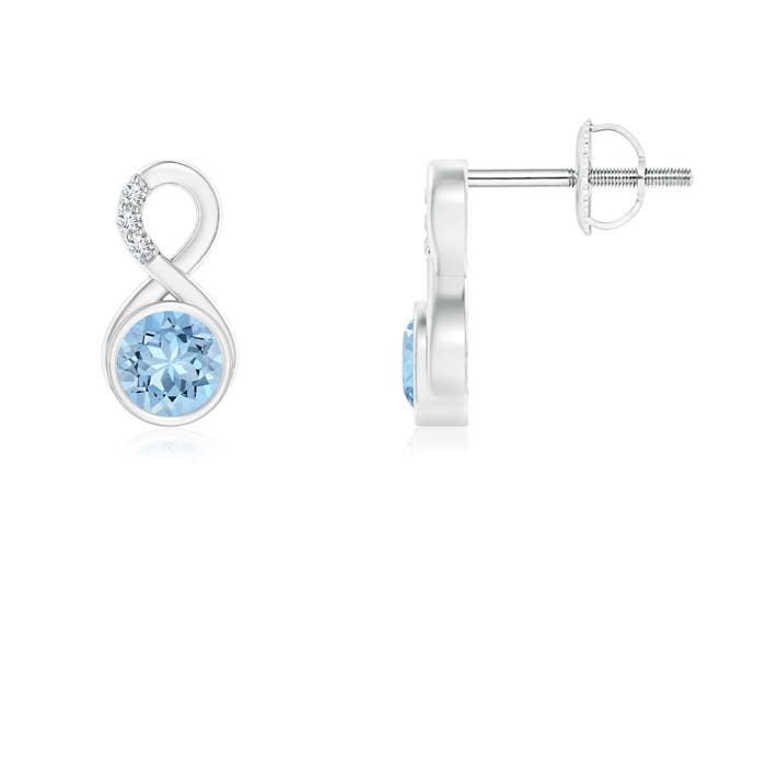 AAA - Aquamarine / 0.43 CT / 14 KT White Gold