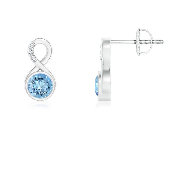 AAAA - Aquamarine / 0.43 CT / 14 KT White Gold