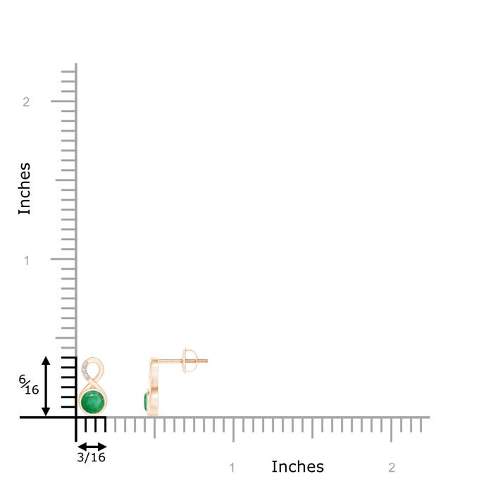 A - Emerald / 0.51 CT / 14 KT Rose Gold