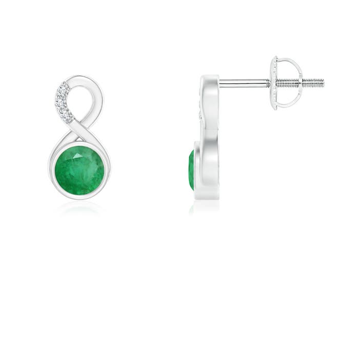 A - Emerald / 0.51 CT / 14 KT White Gold