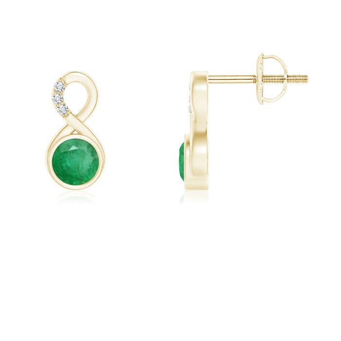 A - Emerald / 0.51 CT / 14 KT Yellow Gold