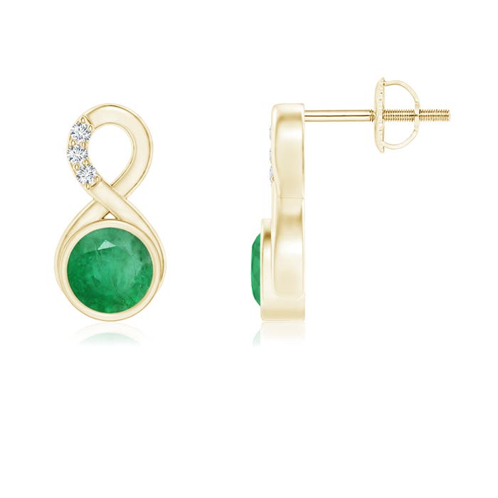 A - Emerald / 0.95 CT / 14 KT Yellow Gold