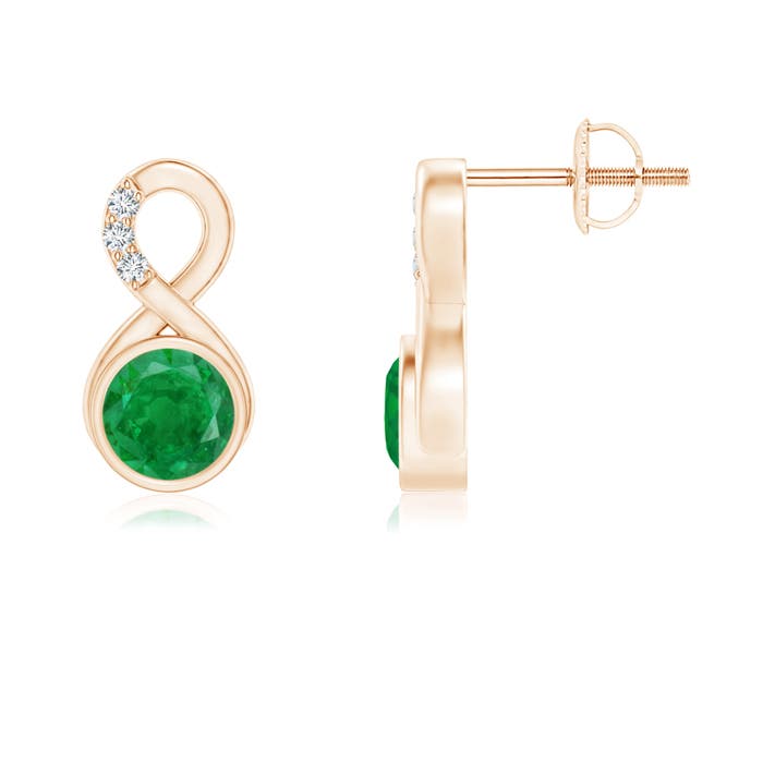 AA - Emerald / 0.95 CT / 14 KT Rose Gold