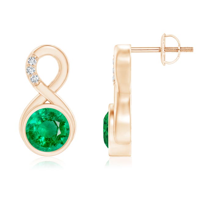 AAA - Emerald / 1.55 CT / 14 KT Rose Gold