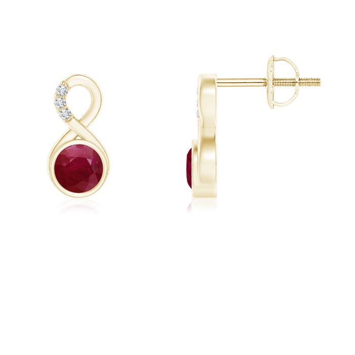 A - Ruby / 0.71 CT / 14 KT Yellow Gold