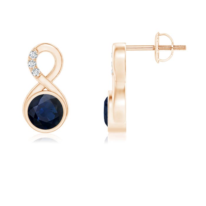 A - Blue Sapphire / 1.25 CT / 14 KT Rose Gold