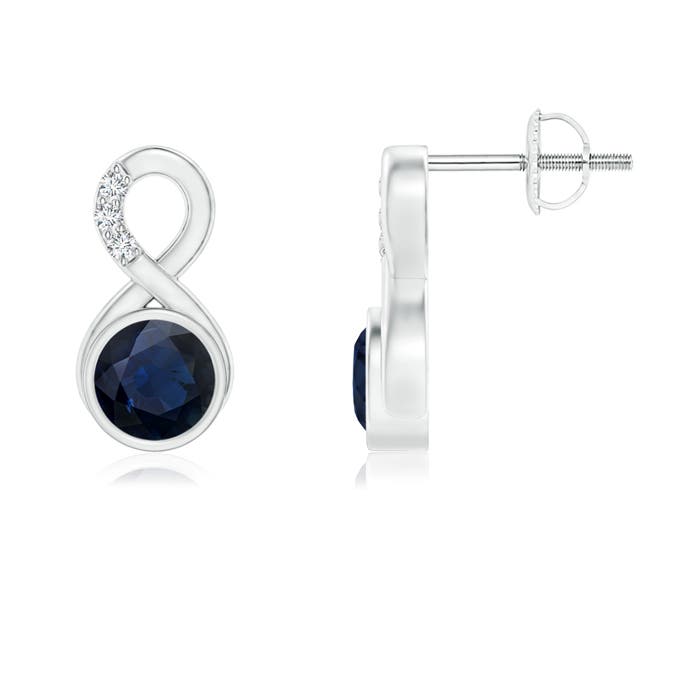 A - Blue Sapphire / 1.25 CT / 14 KT White Gold