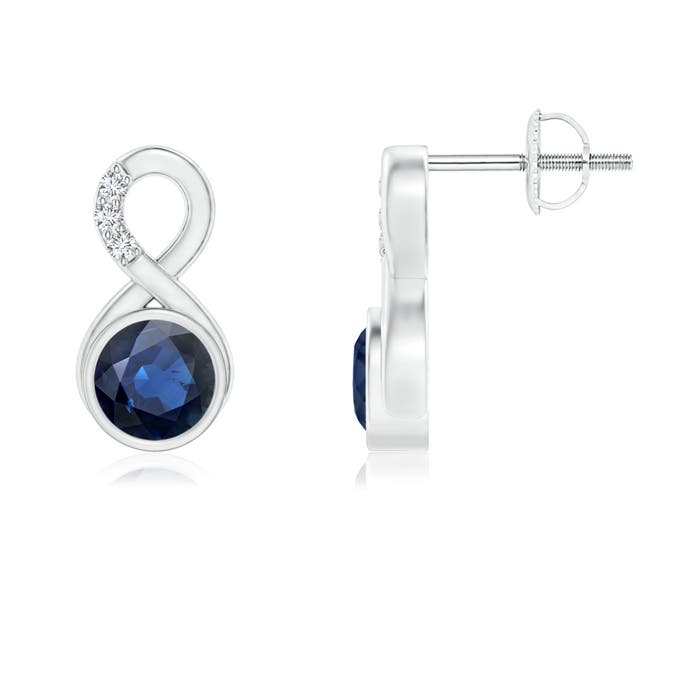 AA - Blue Sapphire / 1.25 CT / 14 KT White Gold