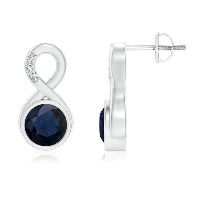 A - Blue Sapphire / 2.05 CT / 14 KT White Gold