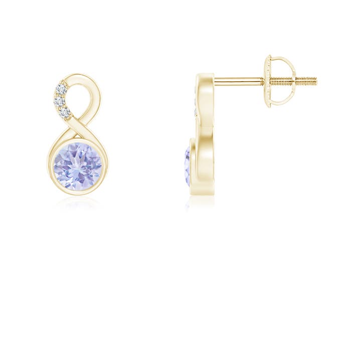 A - Tanzanite / 0.53 CT / 14 KT Yellow Gold