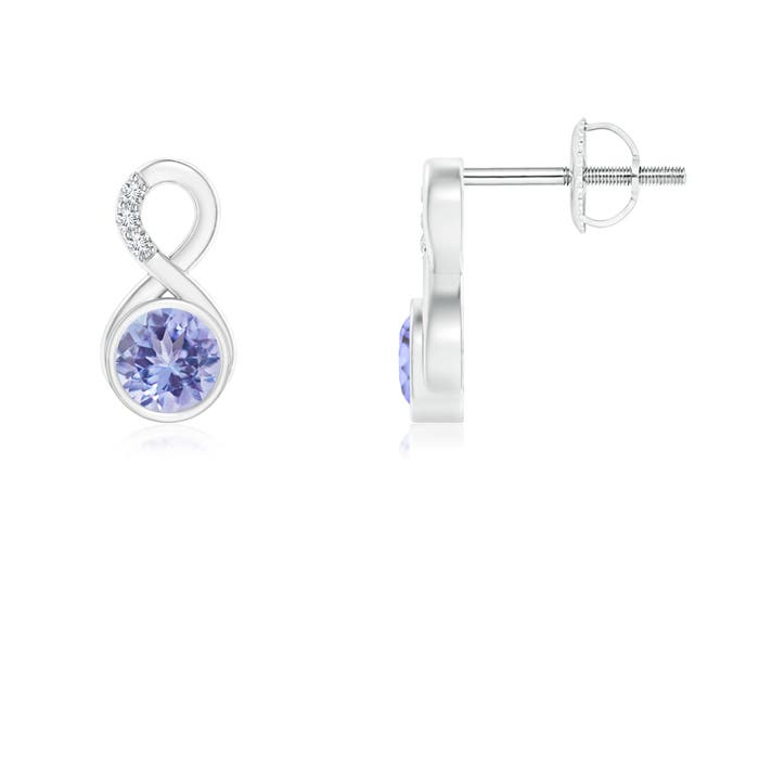 AA - Tanzanite / 0.53 CT / 14 KT White Gold