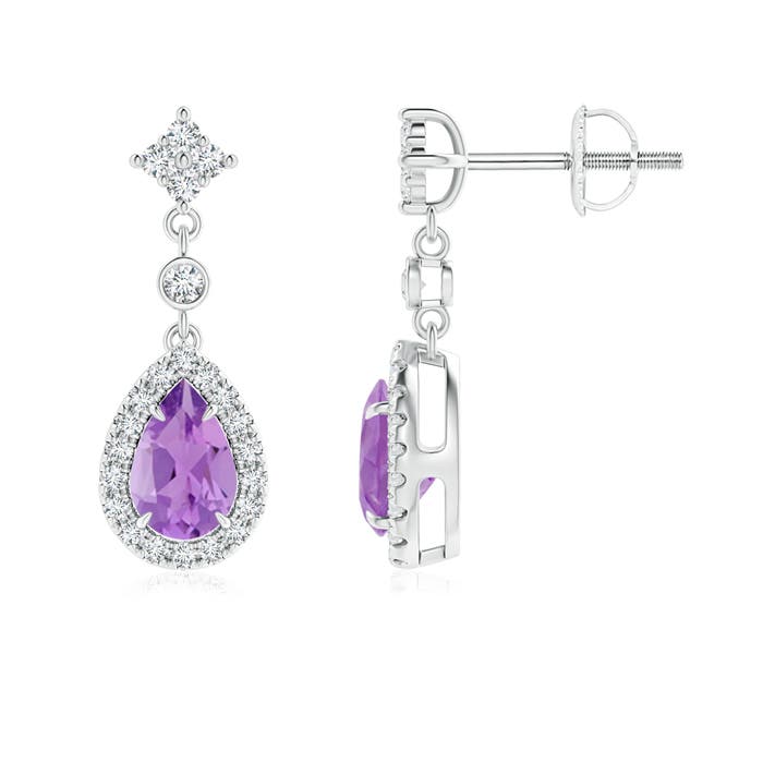 A - Amethyst / 0.95 CT / 14 KT White Gold