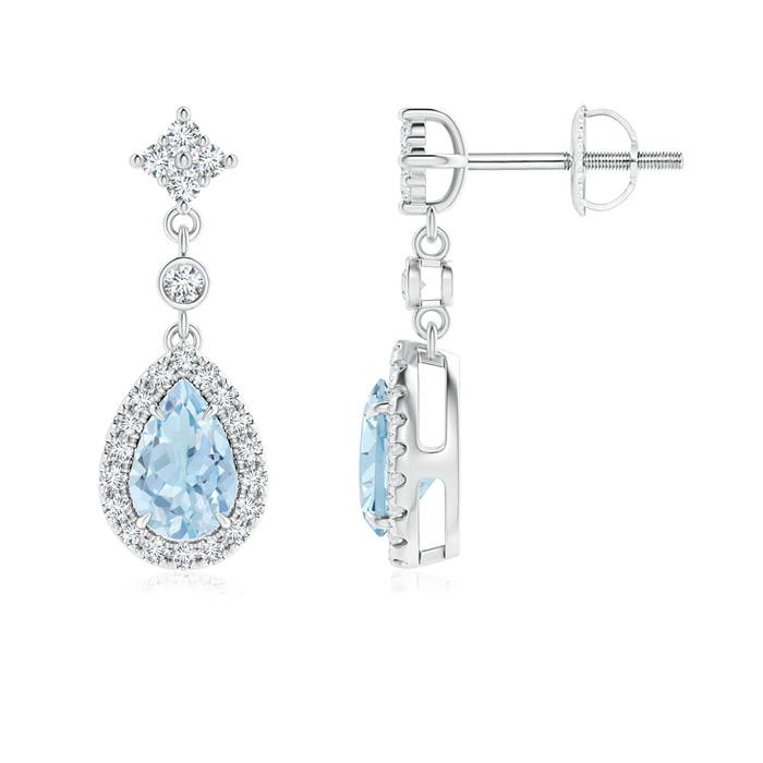 AA - Aquamarine / 0.89 CT / 14 KT White Gold