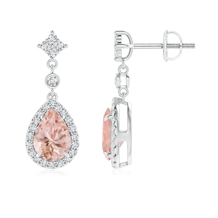 AAAA - Morganite / 1.51 CT / 14 KT White Gold