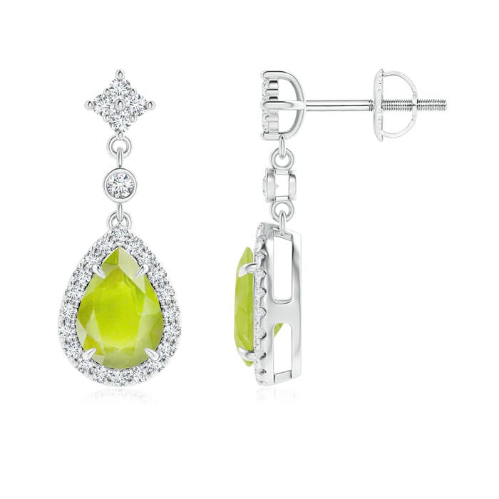 A - Peridot / 1.71 CT / 14 KT White Gold