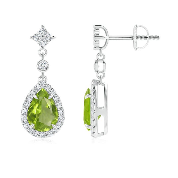 AA - Peridot / 1.71 CT / 14 KT White Gold