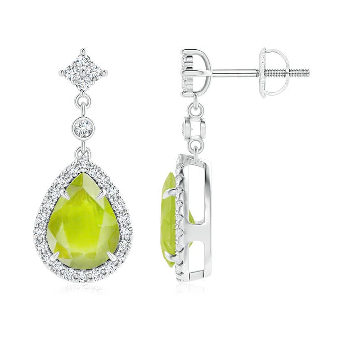 A - Peridot / 2.53 CT / 14 KT White Gold