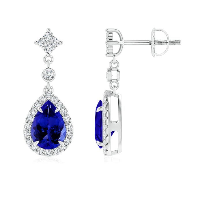 AAAA - Tanzanite / 1.61 CT / 14 KT White Gold