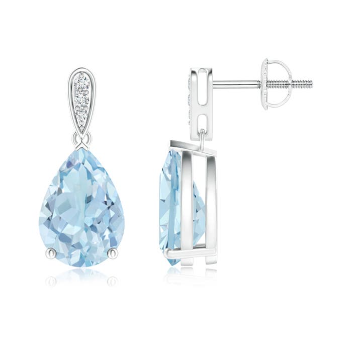 AA - Aquamarine / 3.25 CT / 14 KT White Gold