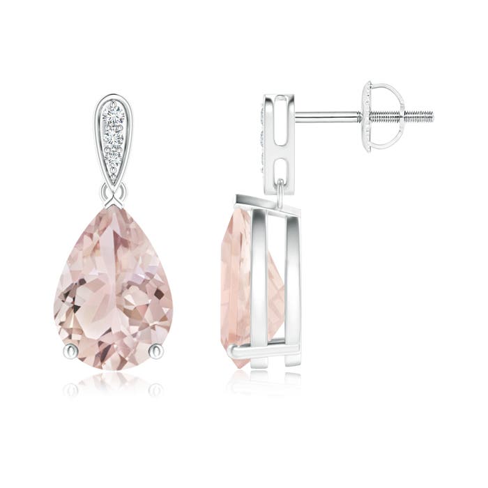 A - Morganite / 3.25 CT / 14 KT White Gold