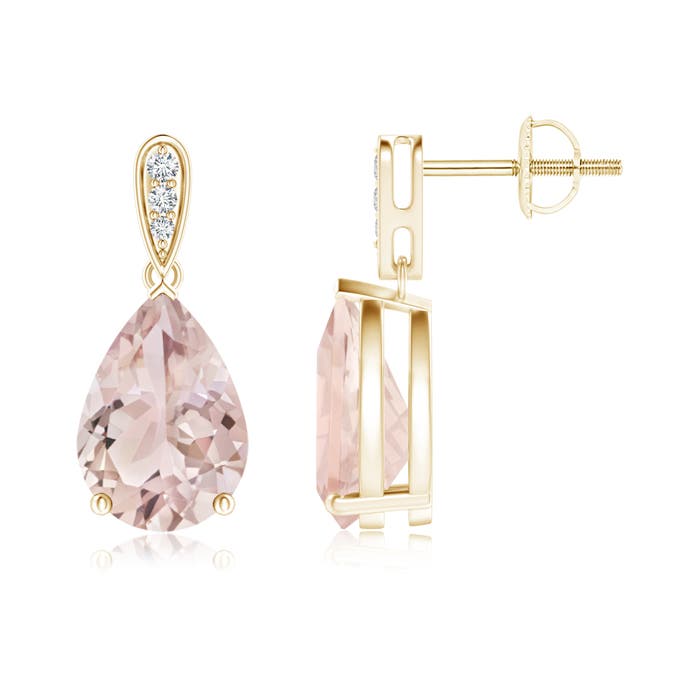 A - Morganite / 3.25 CT / 14 KT Yellow Gold