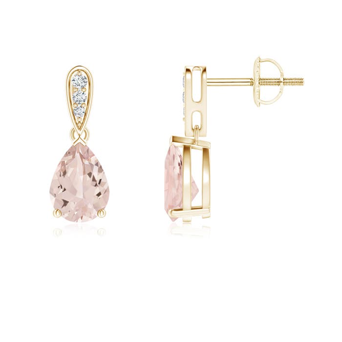 AA - Morganite / 1.25 CT / 14 KT Yellow Gold