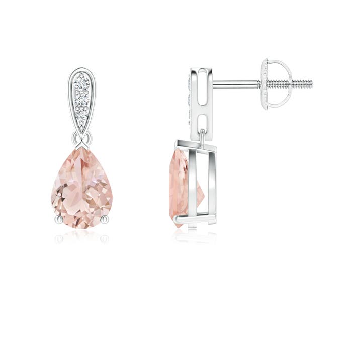 AAA - Morganite / 1.25 CT / 14 KT White Gold