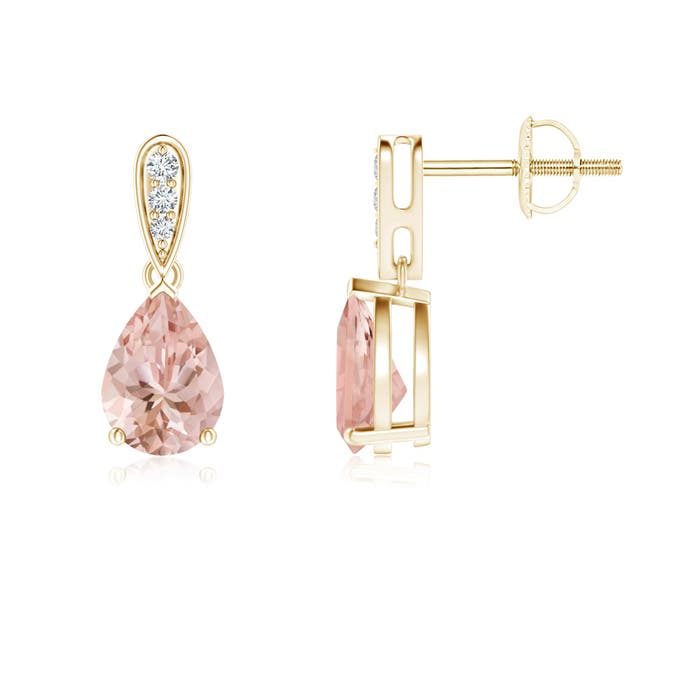 AAAA - Morganite / 1.25 CT / 14 KT Yellow Gold