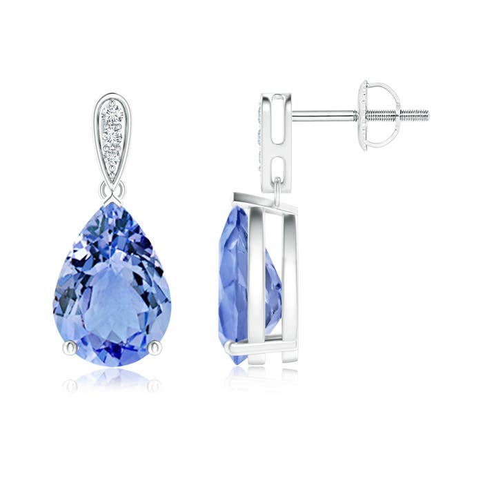 A - Tanzanite / 3.95 CT / 14 KT White Gold