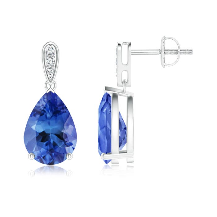 AA - Tanzanite / 3.95 CT / 14 KT White Gold