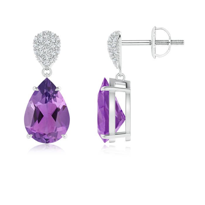 AA - Amethyst / 3.42 CT / 14 KT White Gold