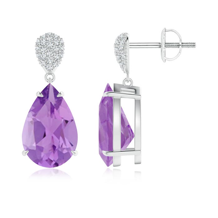 A - Amethyst / 5.42 CT / 14 KT White Gold