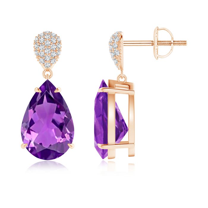 AAAA - Amethyst / 5.42 CT / 14 KT Rose Gold