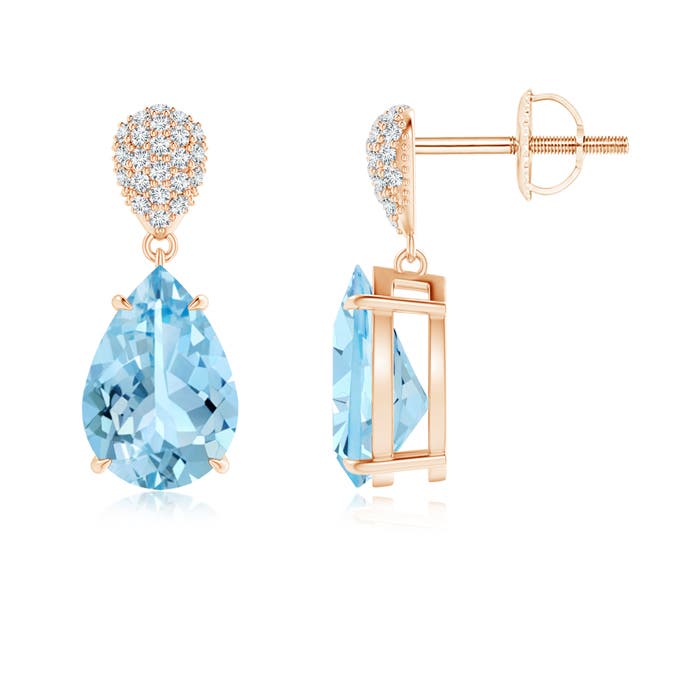 AAAA - Aquamarine / 3.42 CT / 14 KT Rose Gold