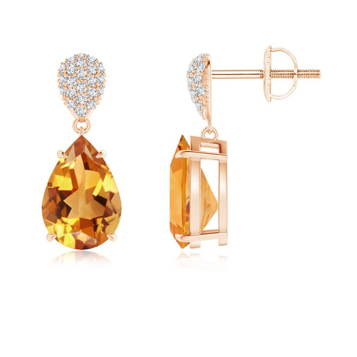 AA - Citrine / 4.02 CT / 14 KT Rose Gold