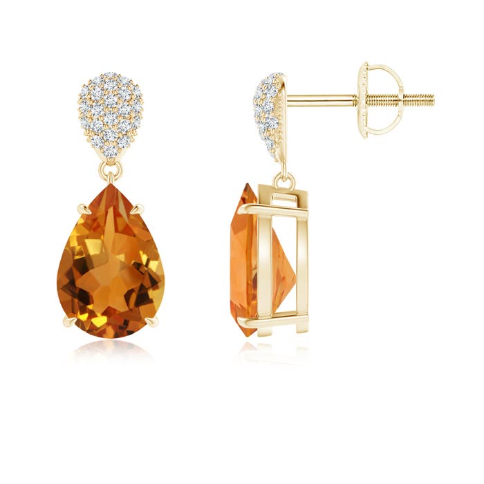 AAA - Citrine / 4.02 CT / 14 KT Yellow Gold