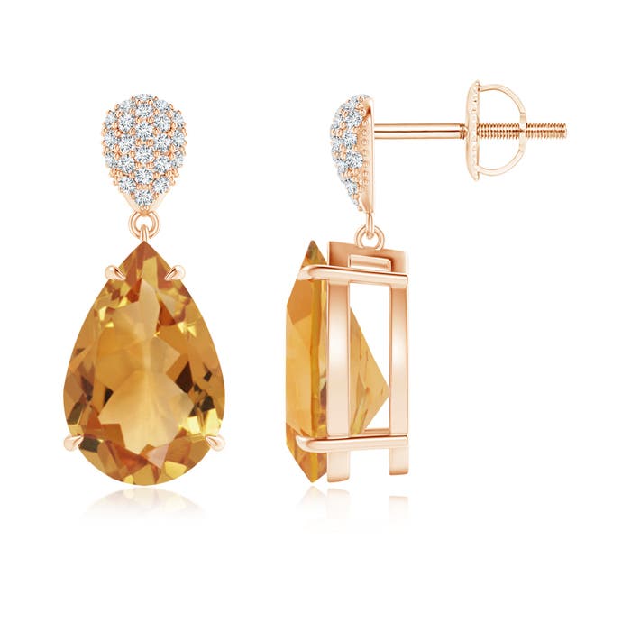 A - Citrine / 4.92 CT / 14 KT Rose Gold