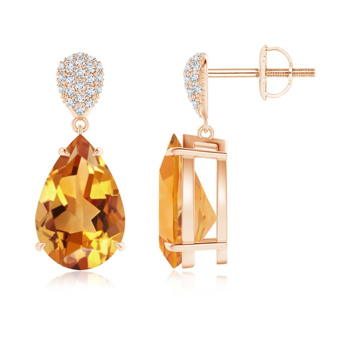 AA - Citrine / 4.92 CT / 14 KT Rose Gold