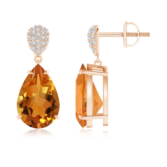 AAA - Citrine / 4.92 CT / 14 KT Rose Gold