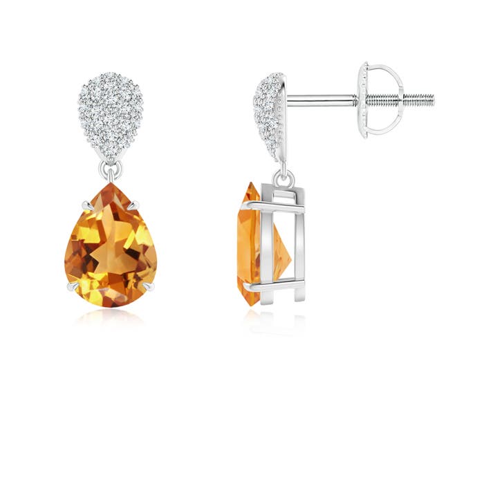 AA - Citrine / 2.22 CT / 14 KT White Gold