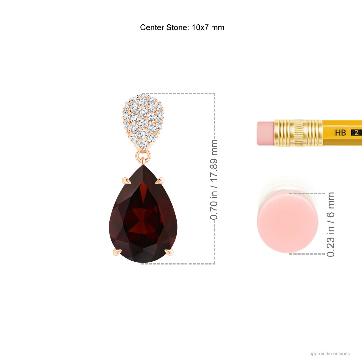 A - Garnet / 4.42 CT / 14 KT Rose Gold