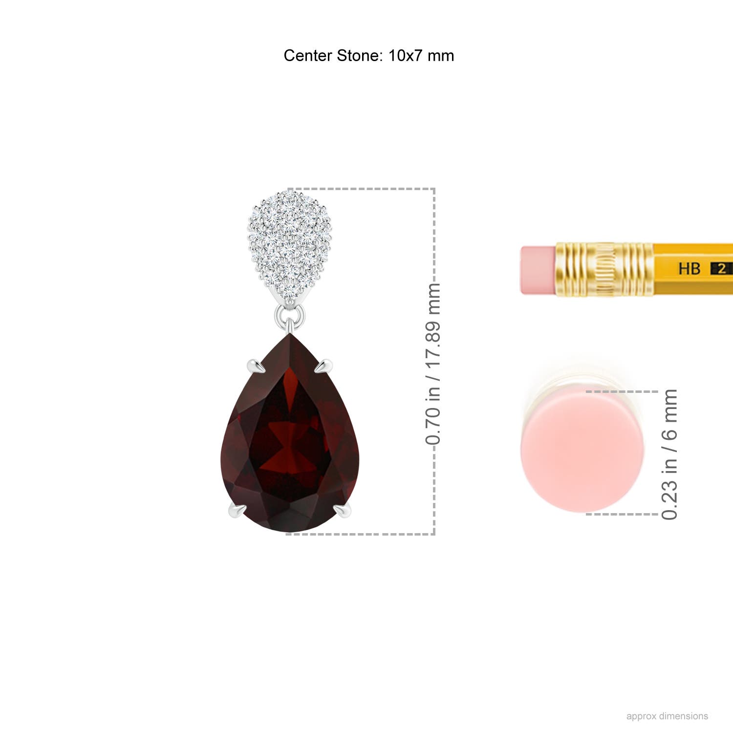 A - Garnet / 4.42 CT / 14 KT White Gold