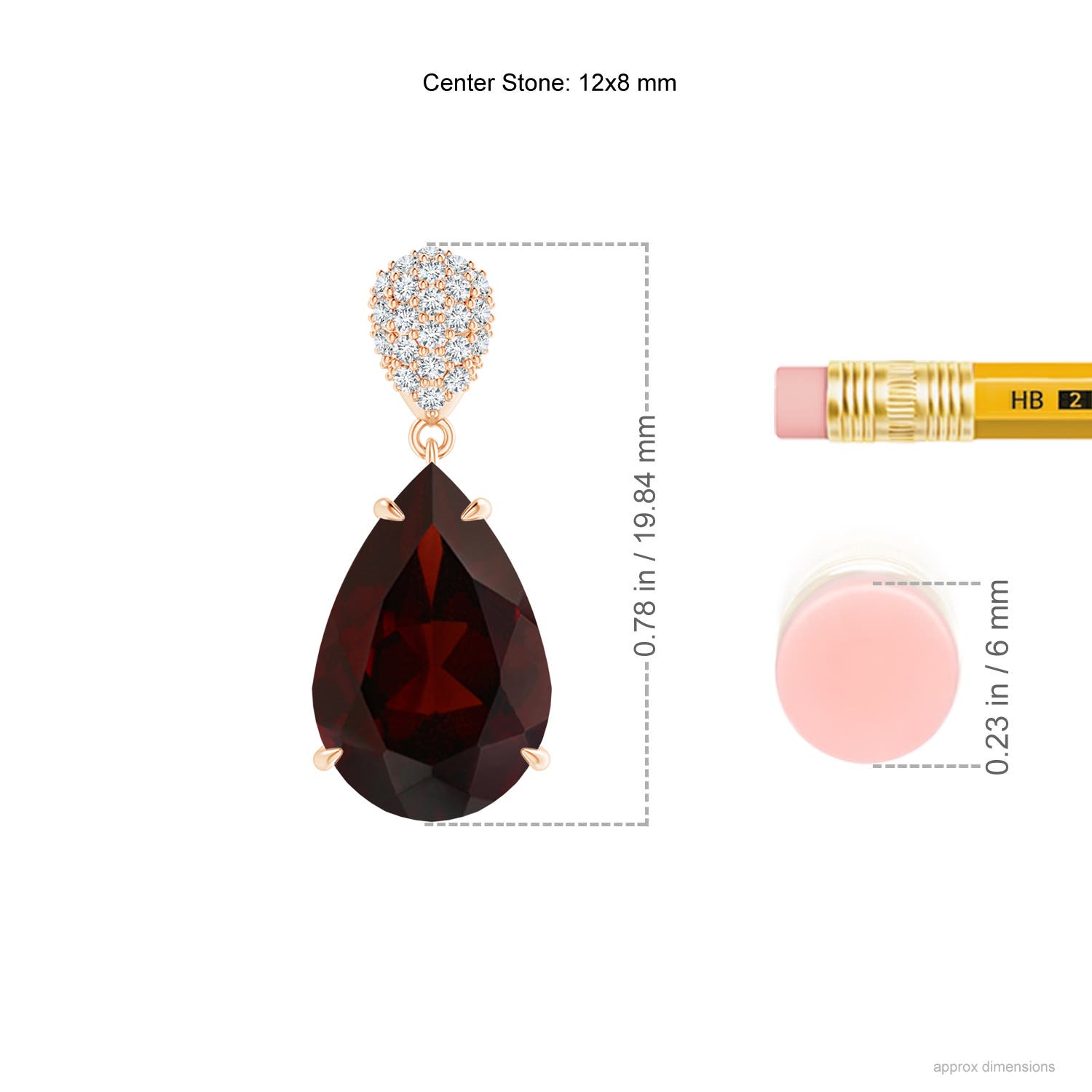 A - Garnet / 7.22 CT / 14 KT Rose Gold