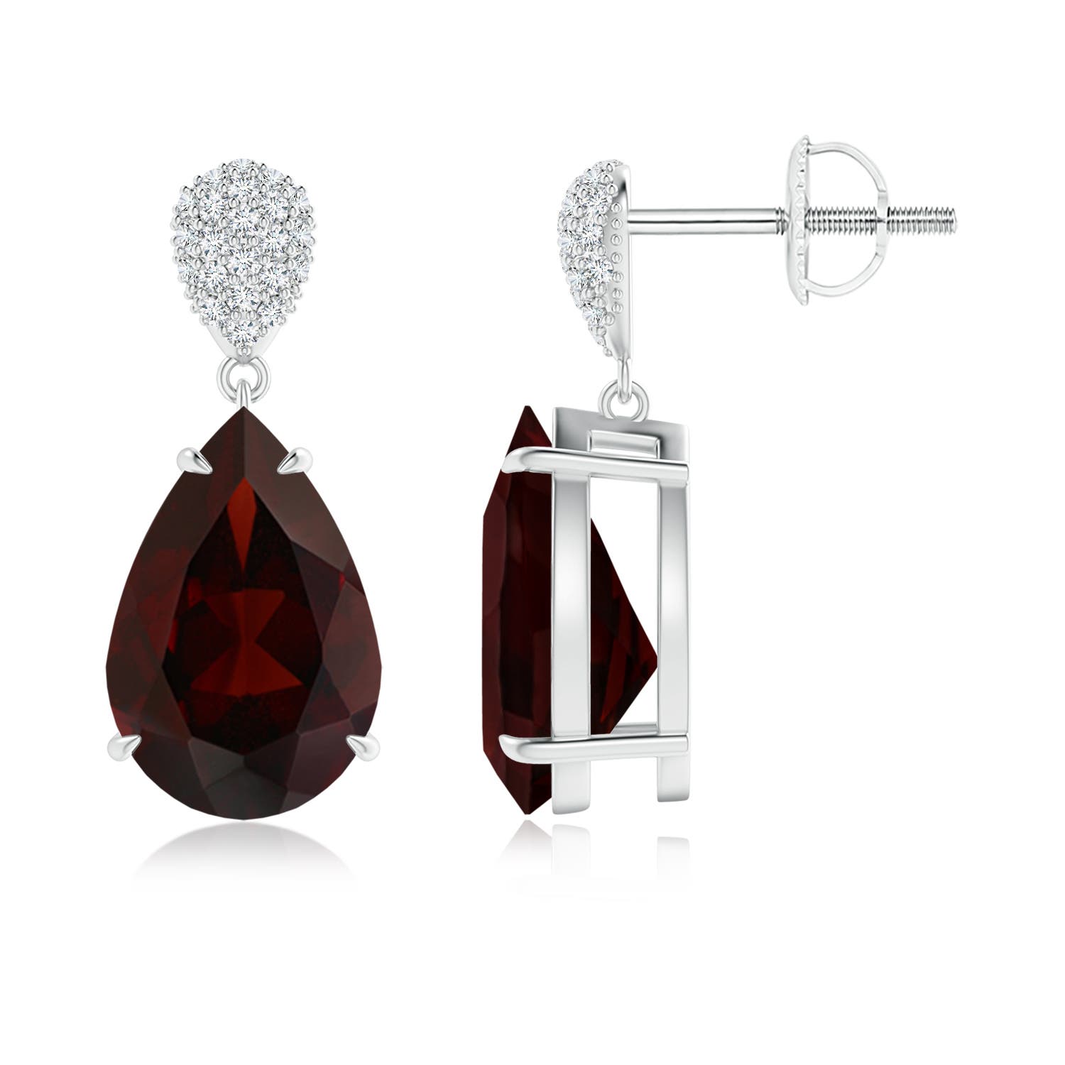 A - Garnet / 7.22 CT / 14 KT White Gold