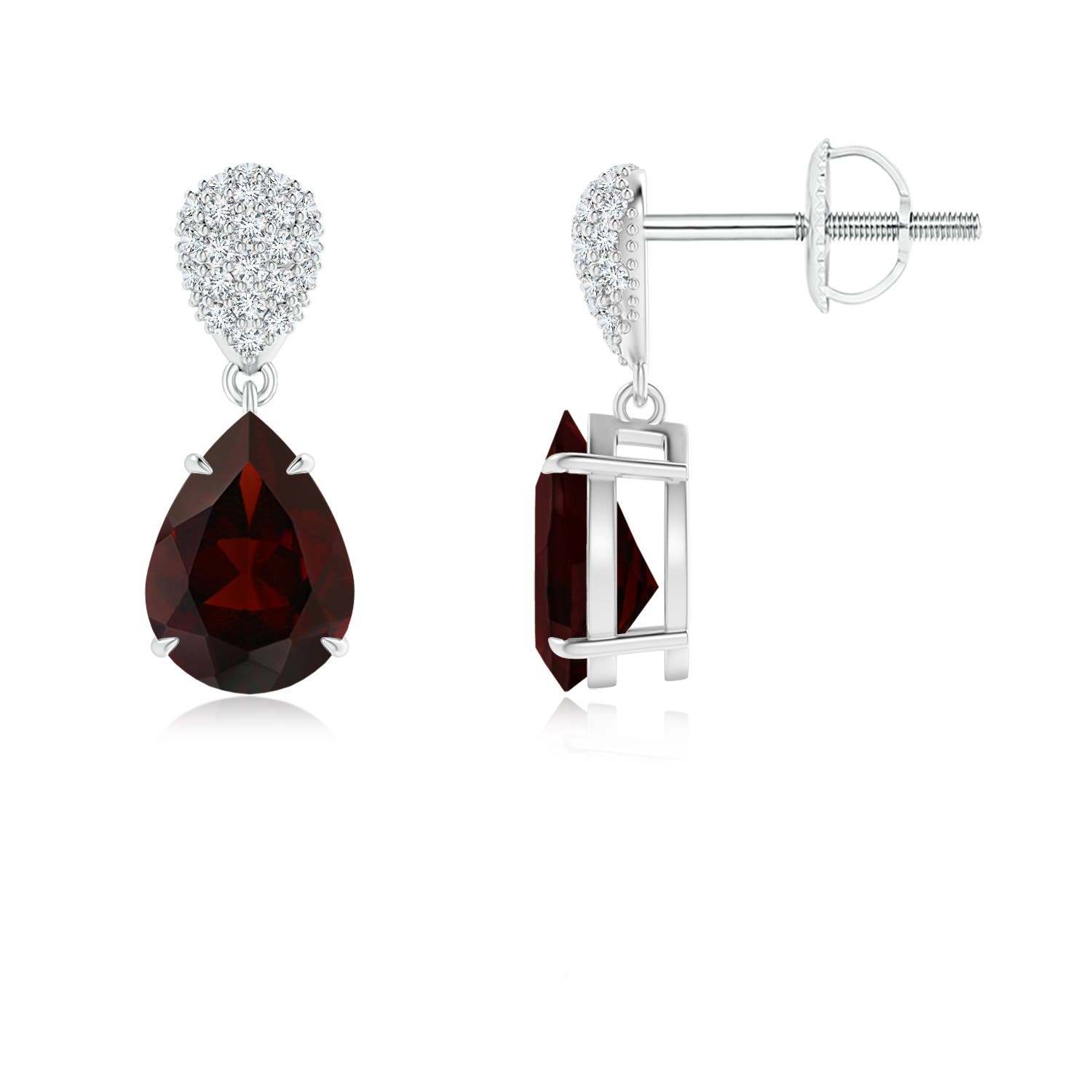 A - Garnet / 2.82 CT / 14 KT White Gold