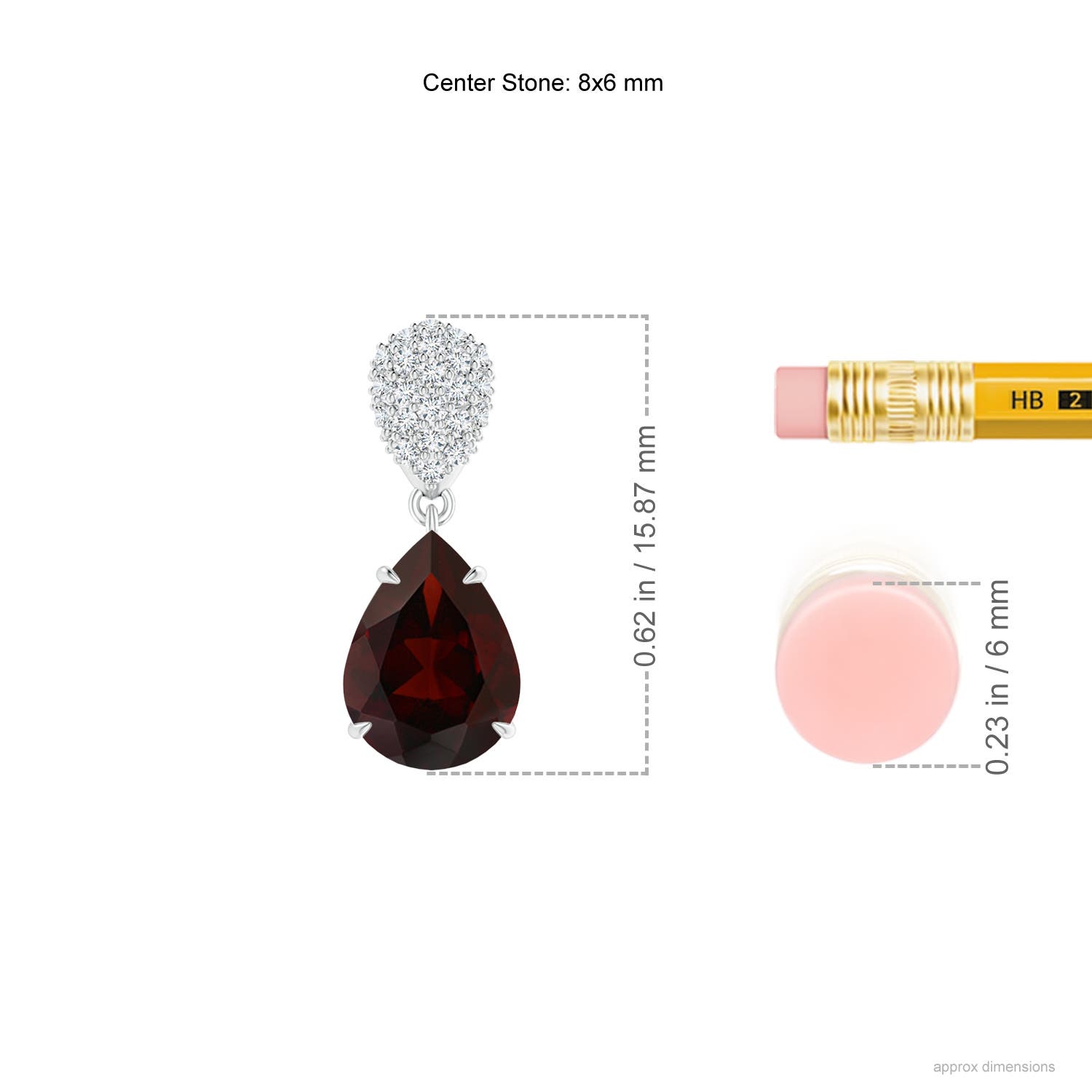 A - Garnet / 2.82 CT / 14 KT White Gold